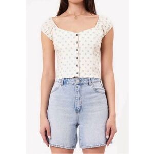 ROLLA'S emmy gia floral top in cream 12/L